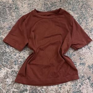 Brown short sleeve top